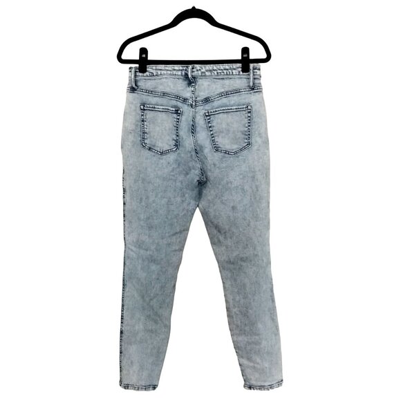 Wild Fable Womens Size 10 High-Waisted Skinny Acid Wash Jeans Button Fly Blue - Picture 7 of 10